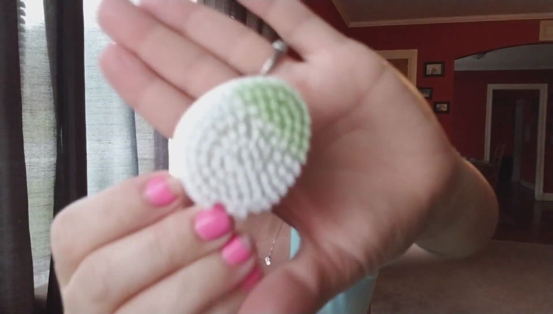 The two-tone brush head showing signs of use