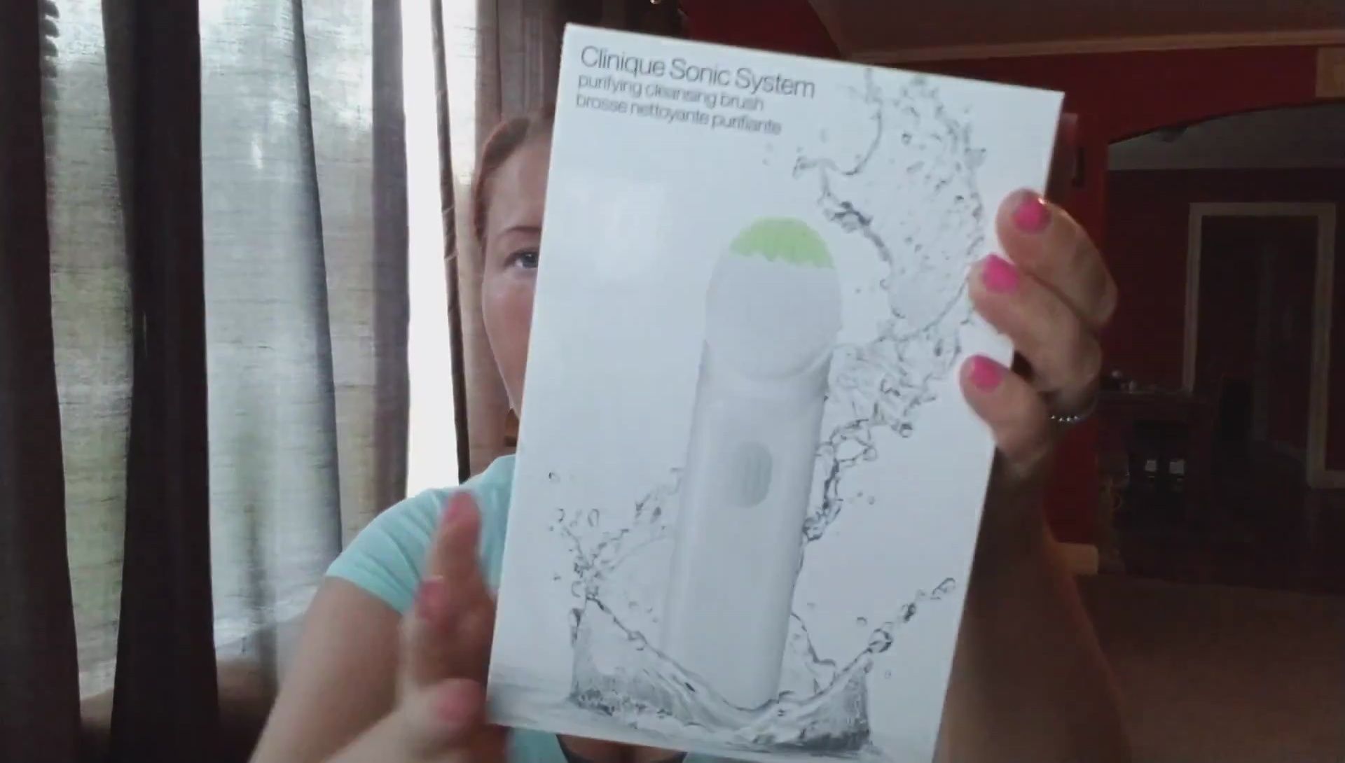 The Clinique Sonic System Purifying Cleansing Brush box showing its price