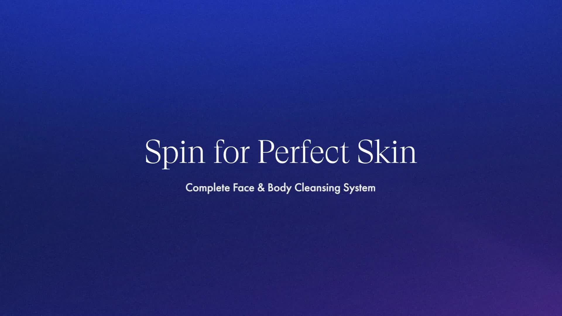 Tony introducing the Spin for Perfect Skin cleansing system
