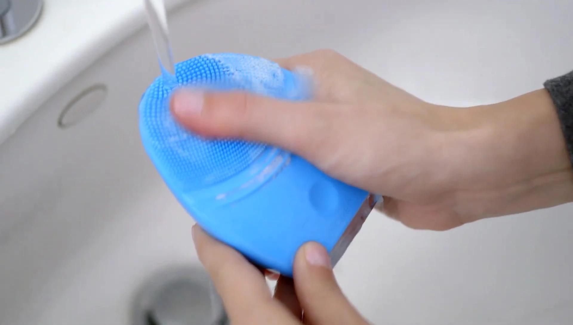 Close-up showcasing the silicone material of the device