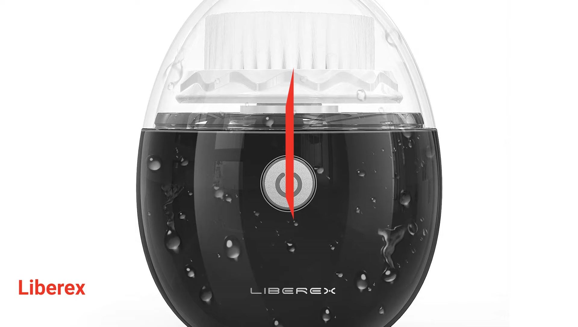 Three brush heads of the Liverex brush