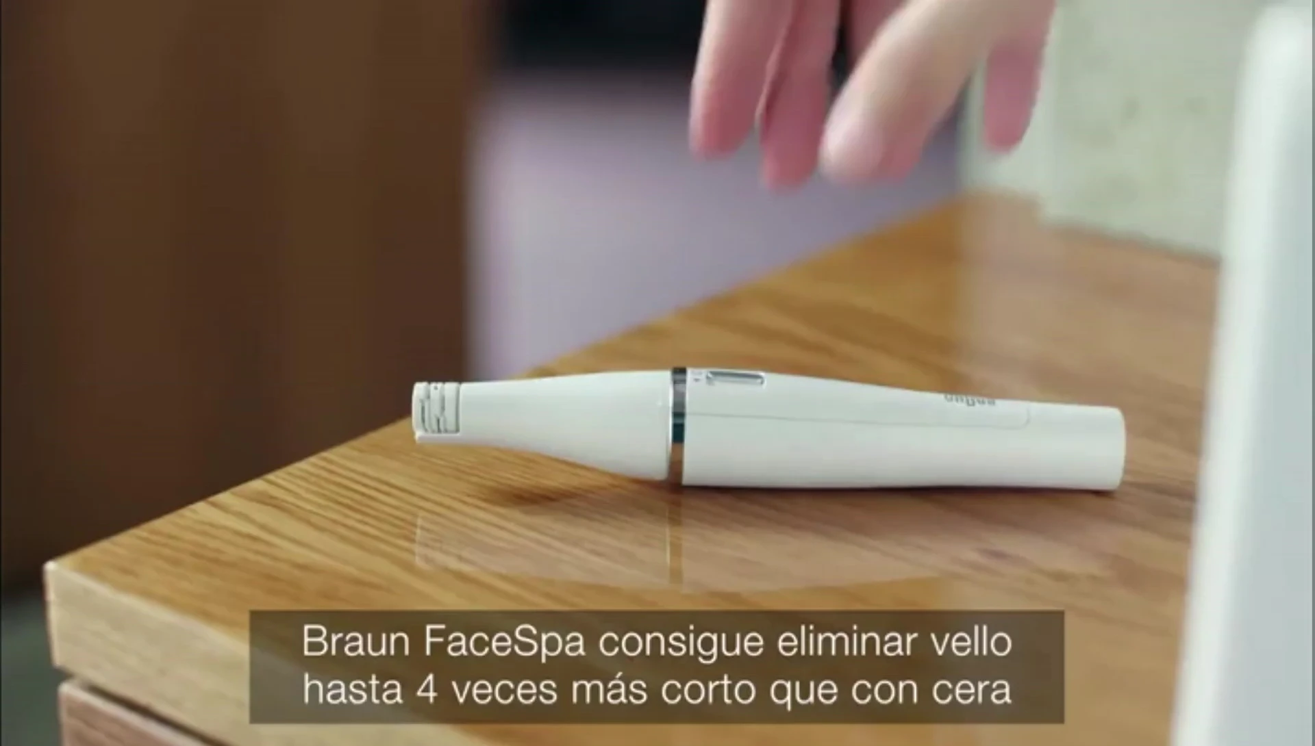 Close-up of the epilation process