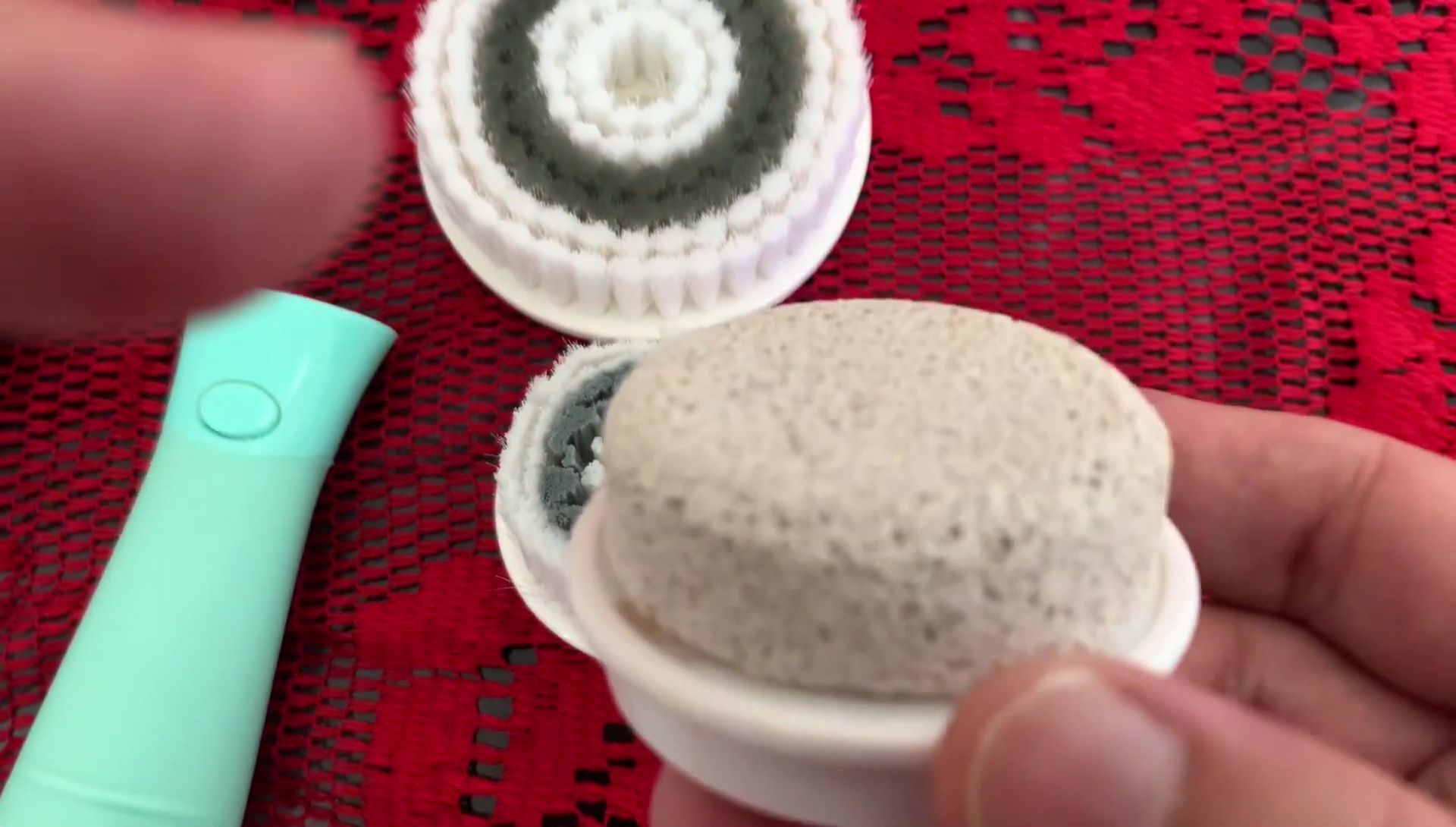 The pumice stone attachment is shown.