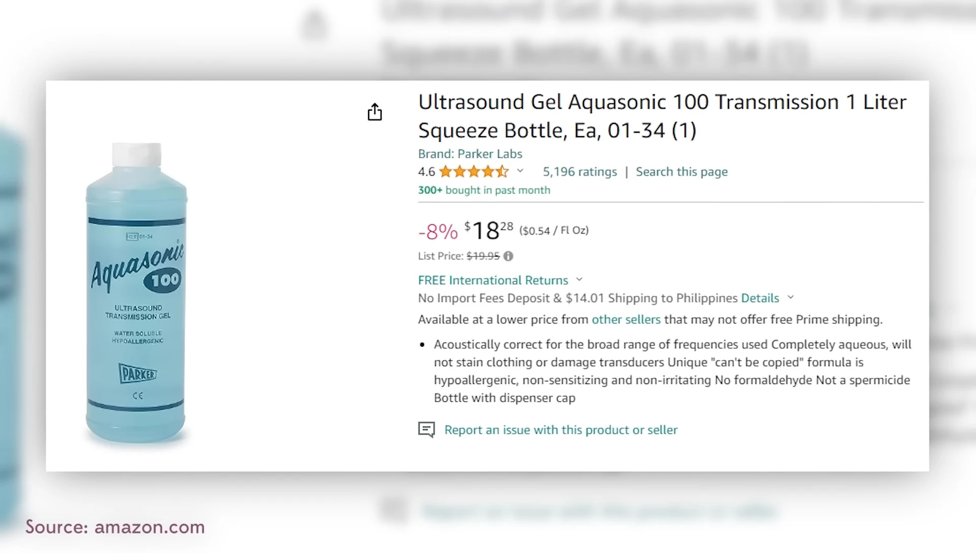 Image highlighting the large size and low price of Aquasonic 100.