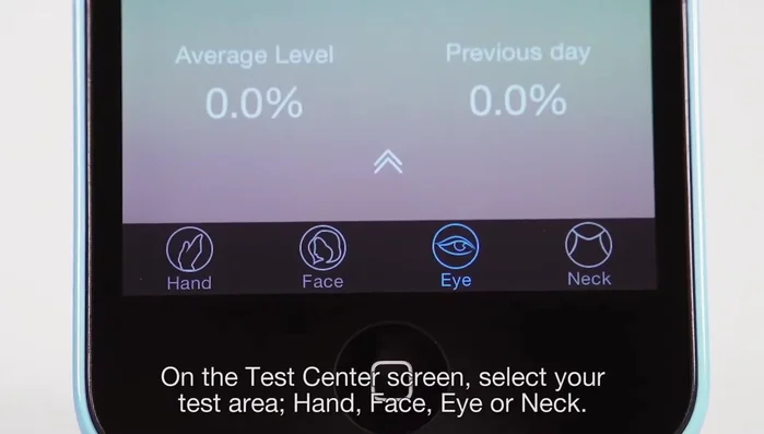 View the real-time analysis results on the app. Click 'view detailed results' for skincare tips.