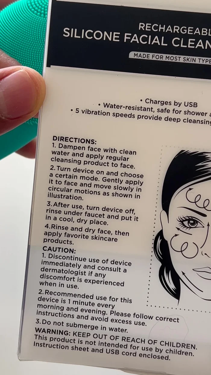 Rinse and dry your face, then apply your skincare product.