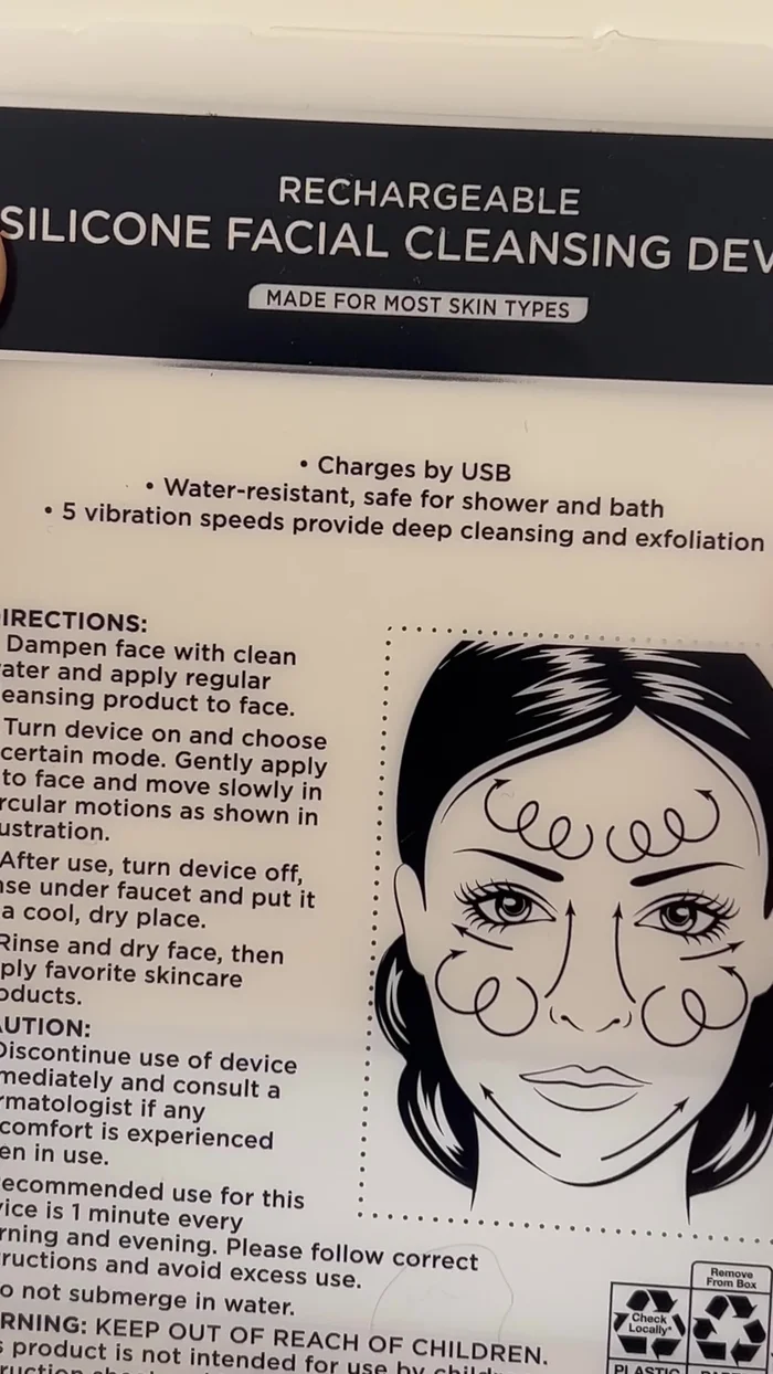Rinse and dry your face, then apply your skincare product.