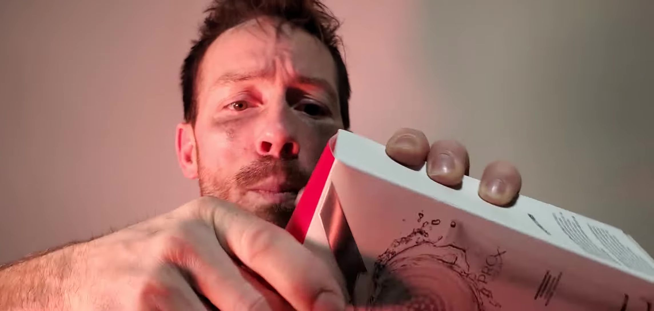 The Olay Pro-X box being opened