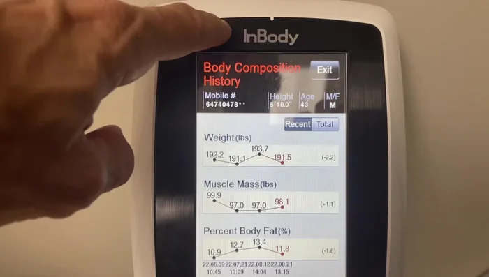 Download the InBody app to access detailed historical data and avoid printing unless necessary.