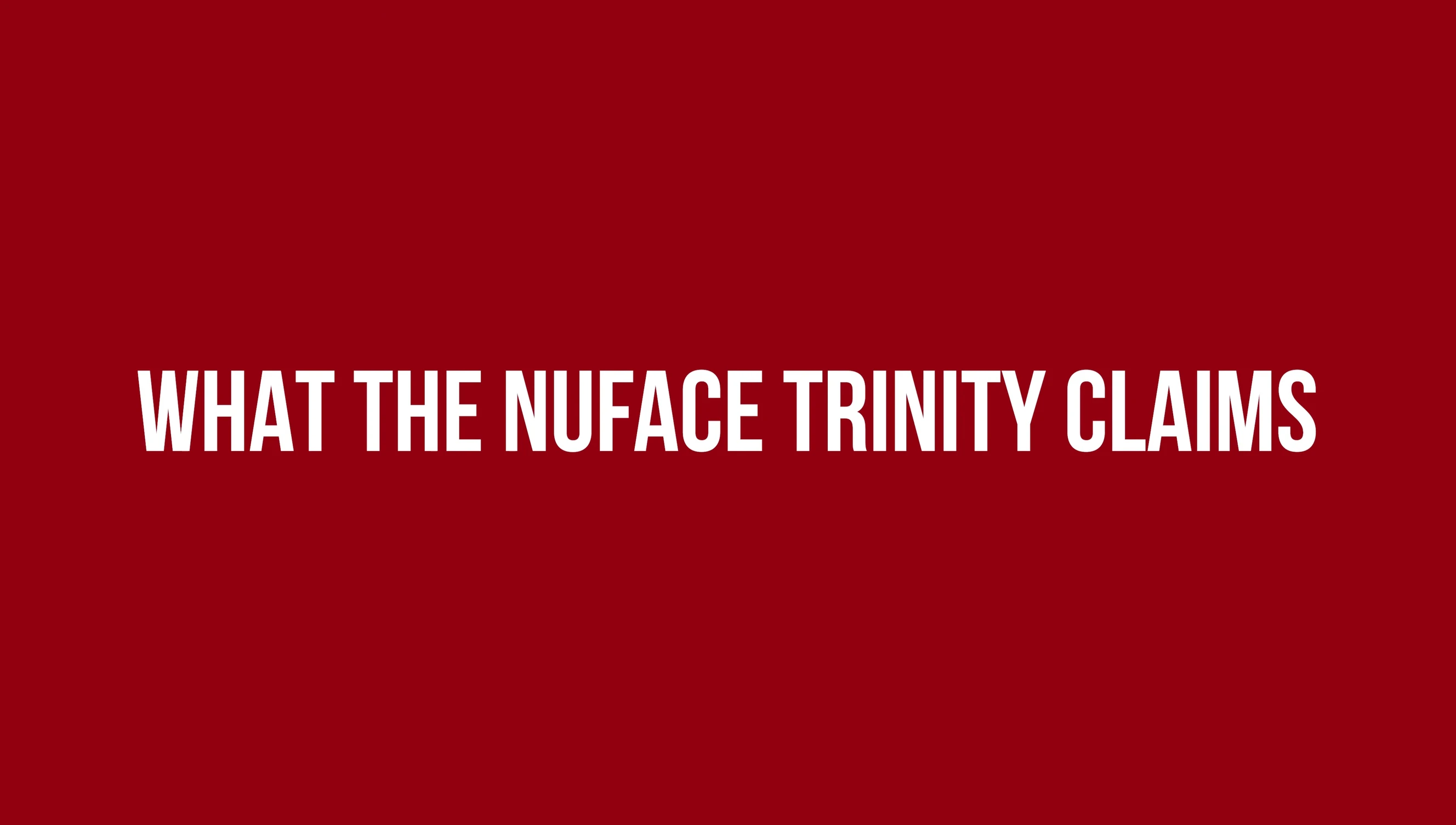 Image highlighting NuFACE Trinity's key features.