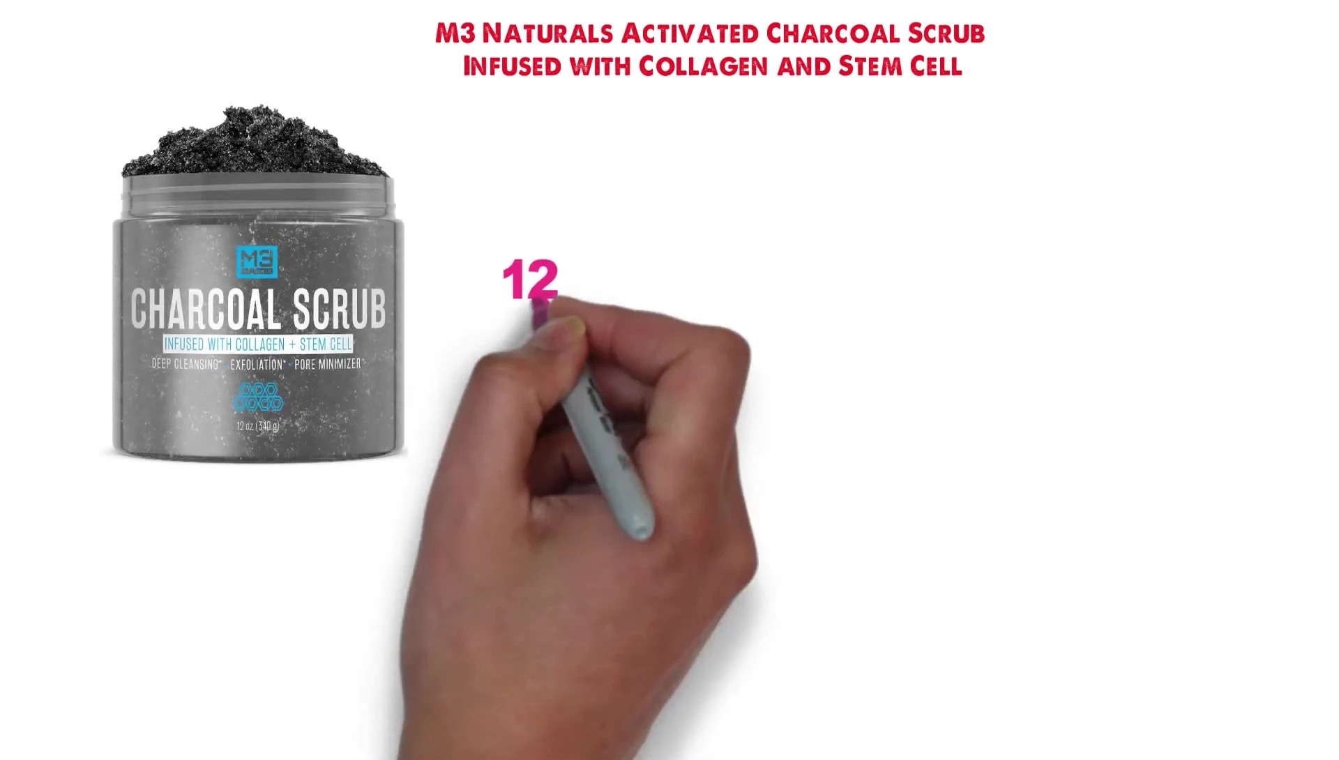 Close-up shot of the M3 Naturals scrub texture
