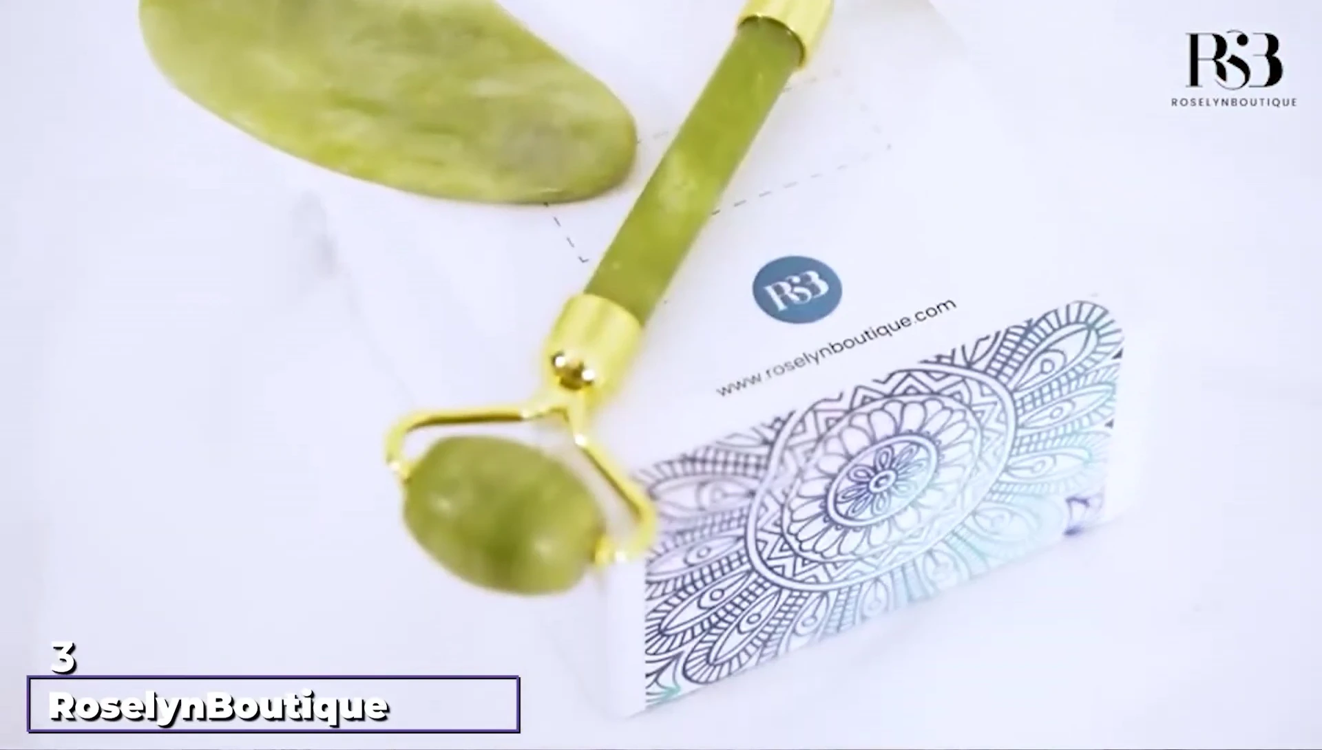 Rosalind Boutique Jade Roller and Gua Sha Set