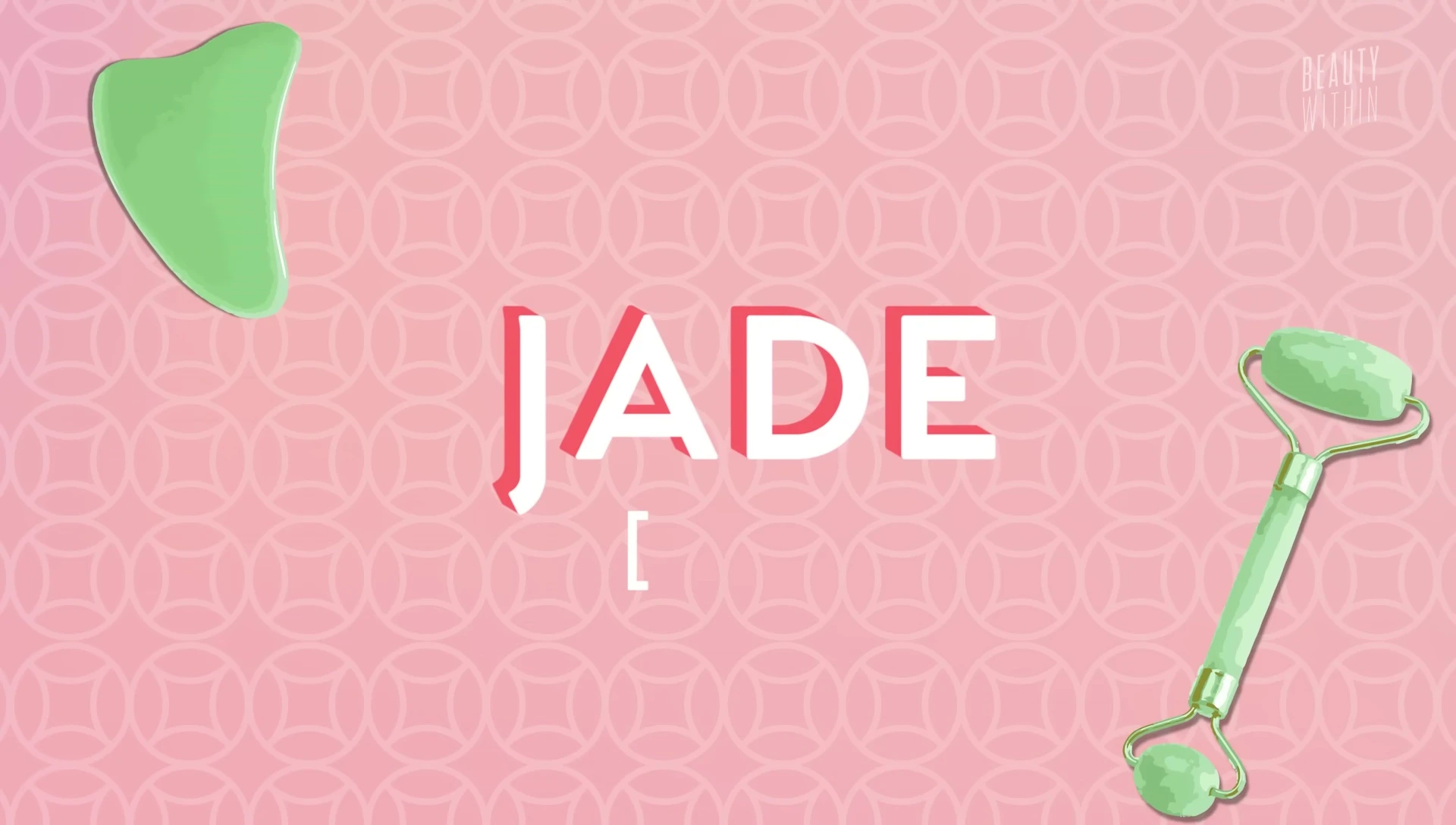 Close-up of a jade roller