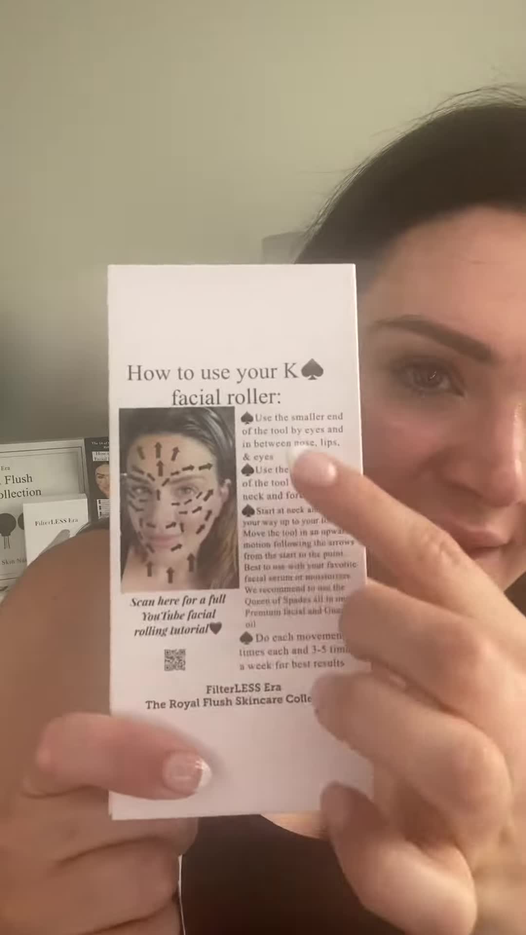 Close-up of the instruction booklet and QR code.