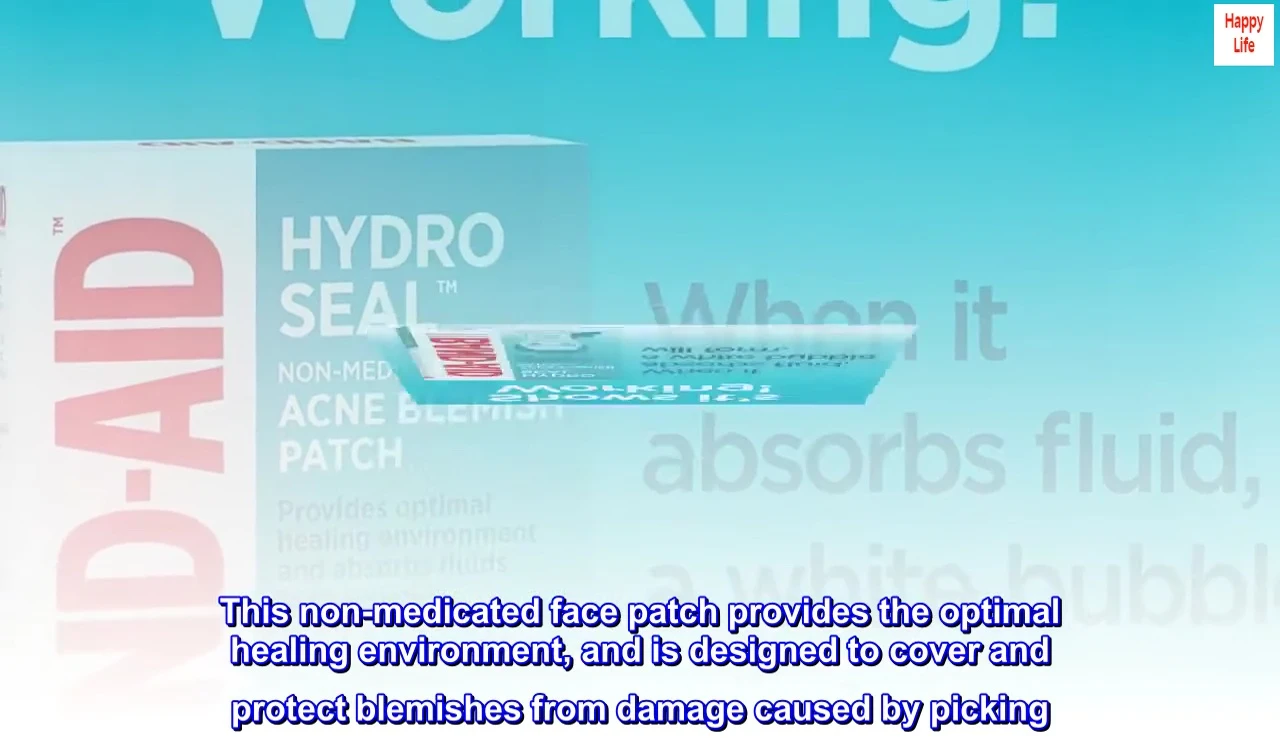 Image showing the patch applied to a blemish on the skin.