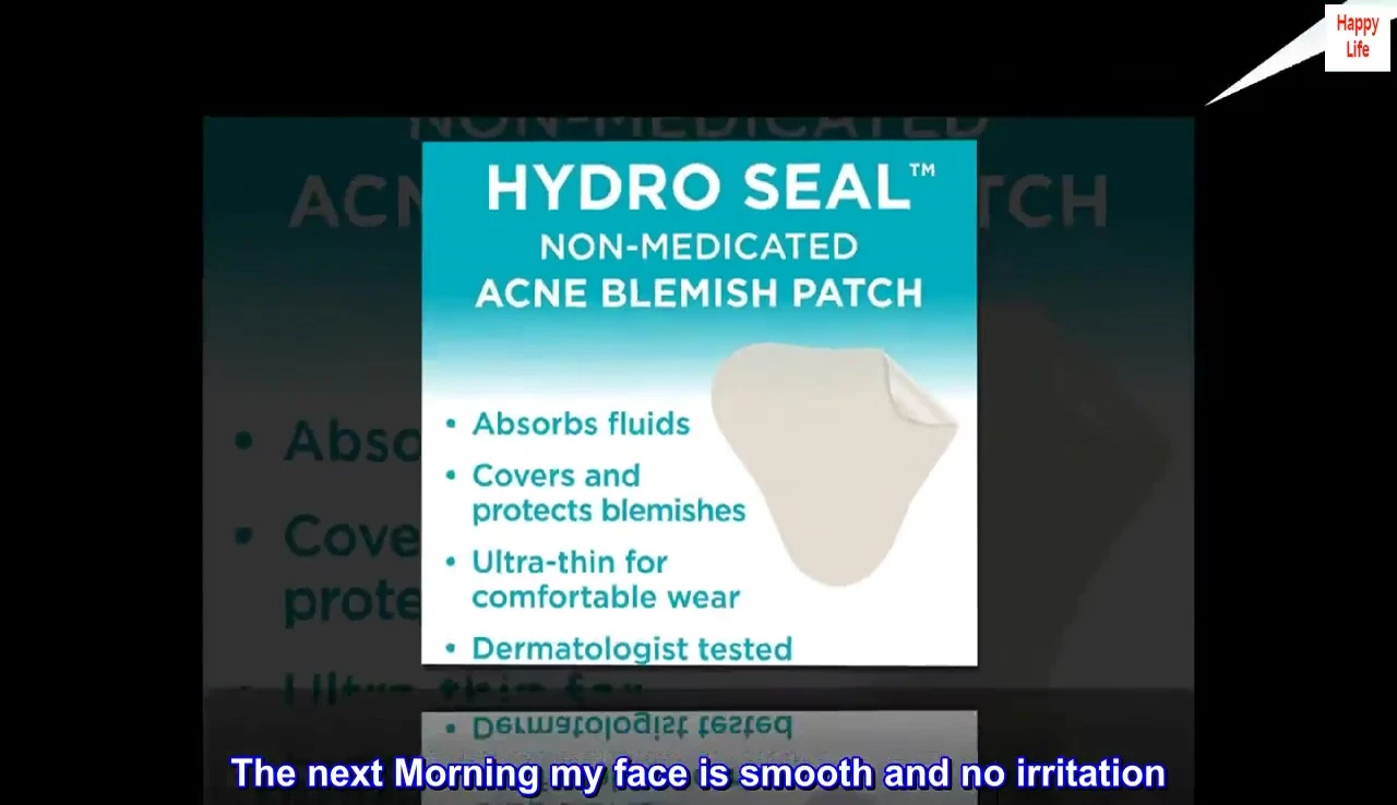 Screenshot showing the user's positive expression after using the patches.