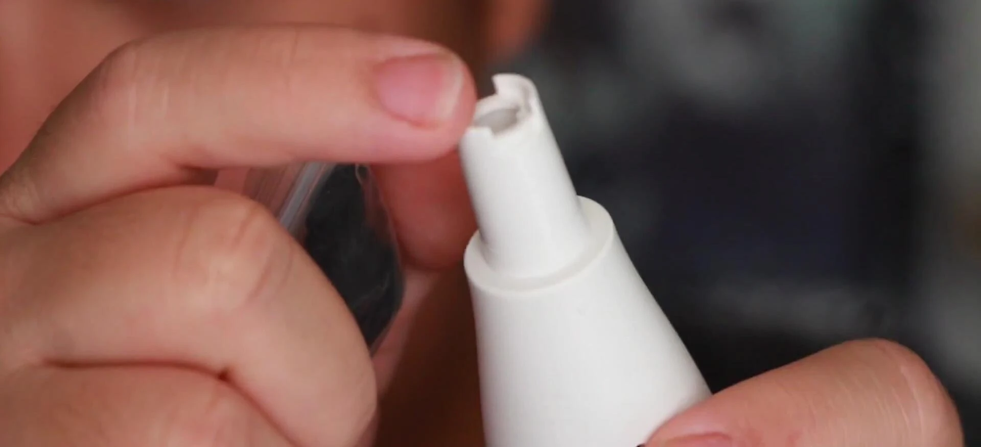 Close up of the device and filters