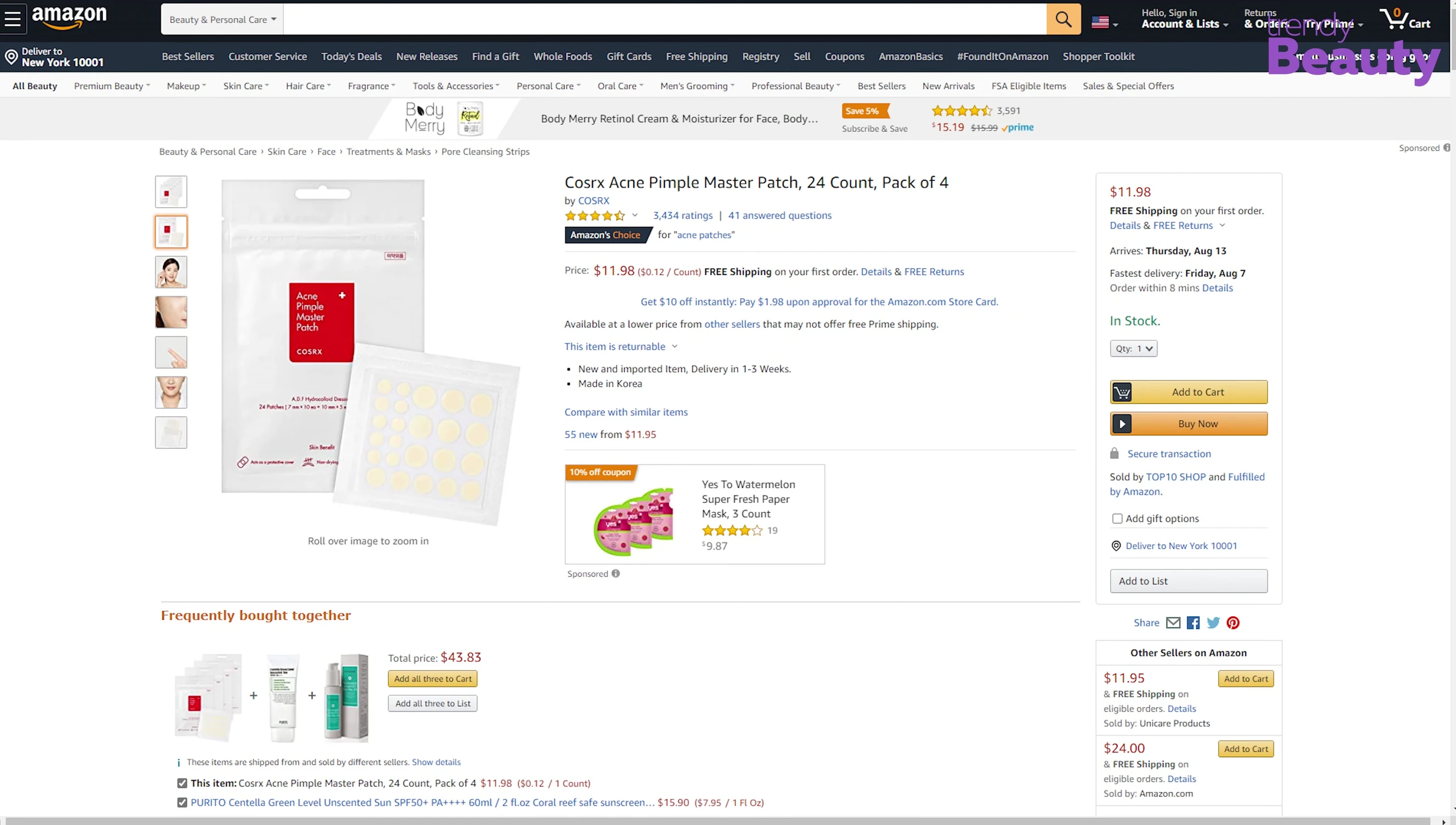 Amazon reviews for COSRX Acne Pimple Master Patch