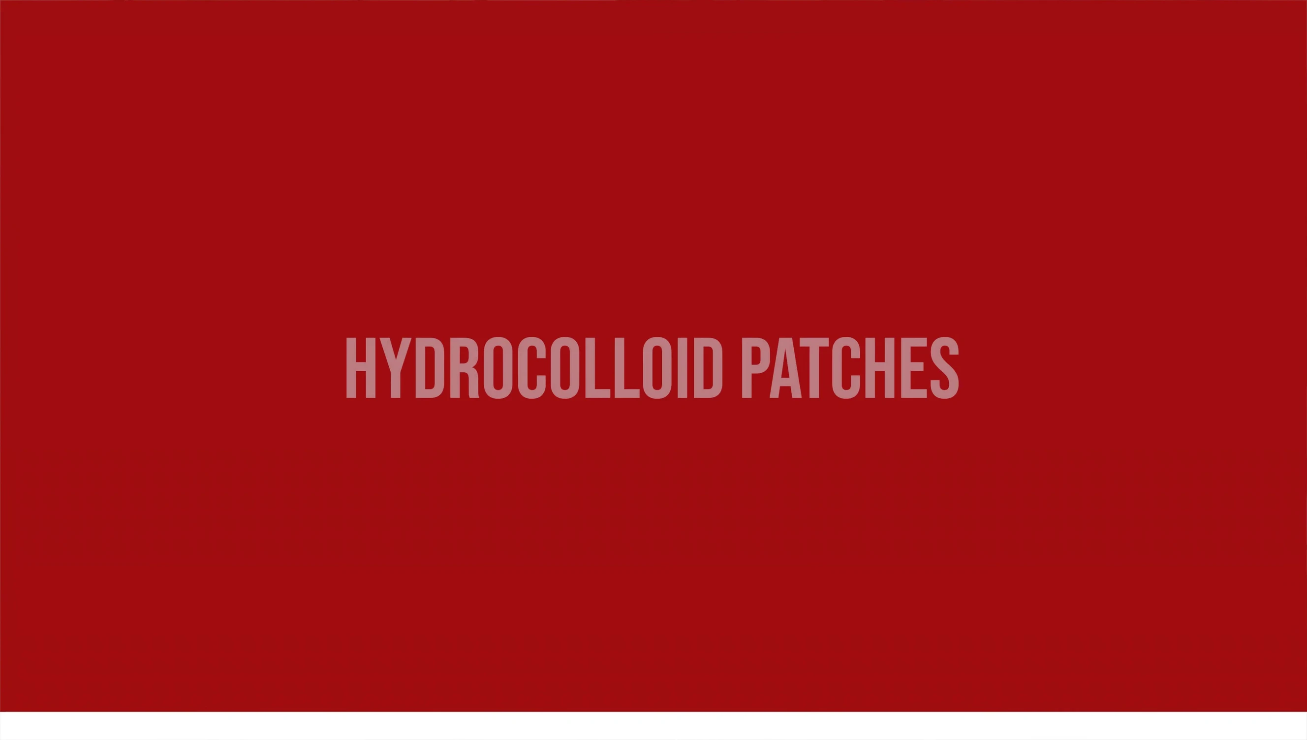 Close-up of hydrocolloid patches.