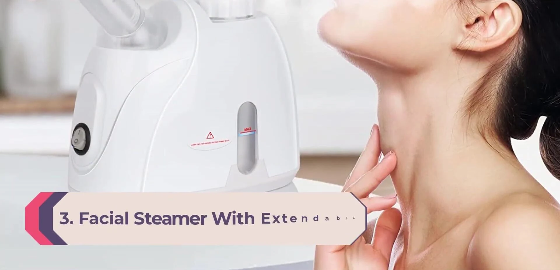 Facial Steamer with Extendable Arm