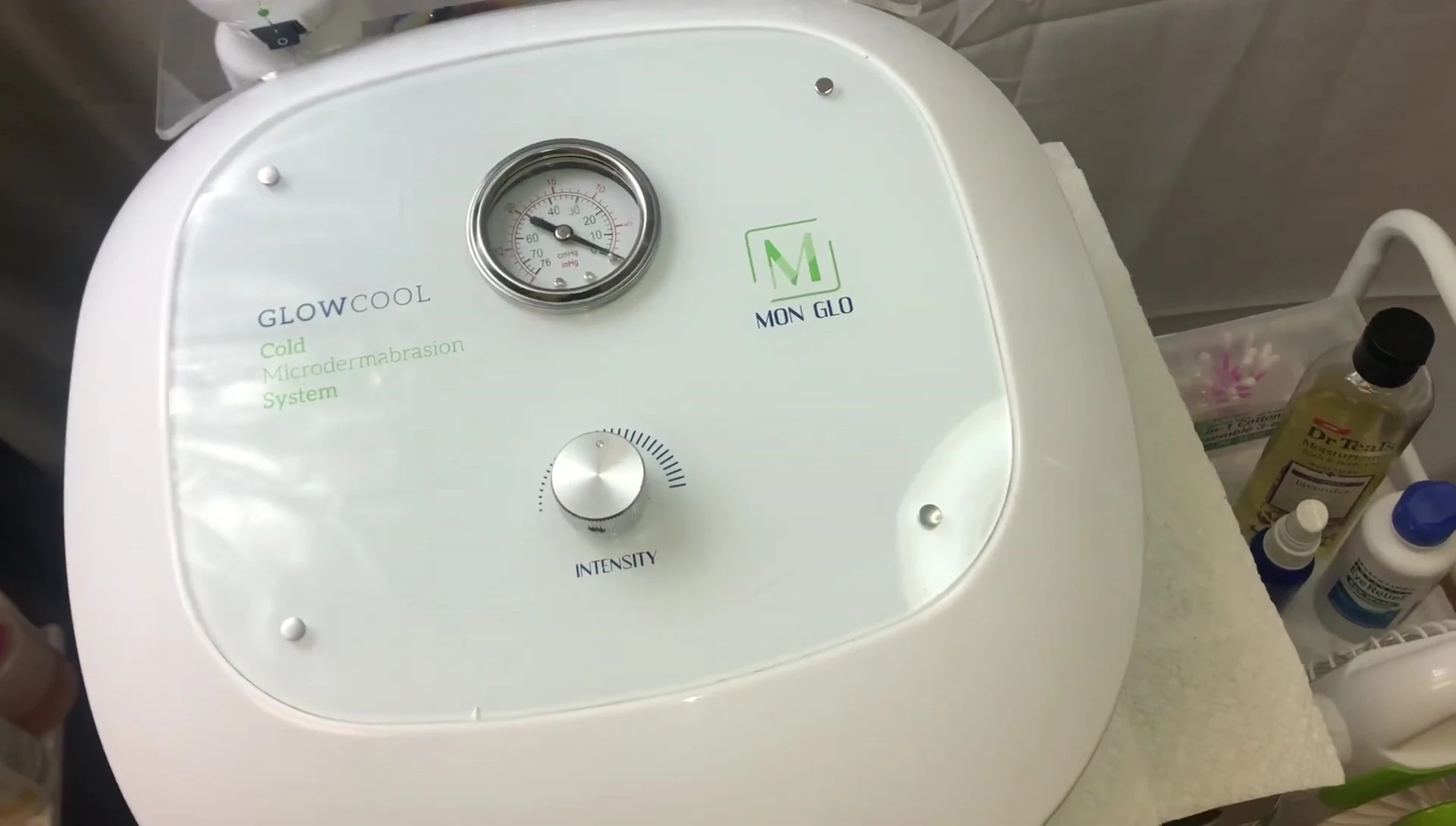 Image showcasing before and after results of microdermabrasion.