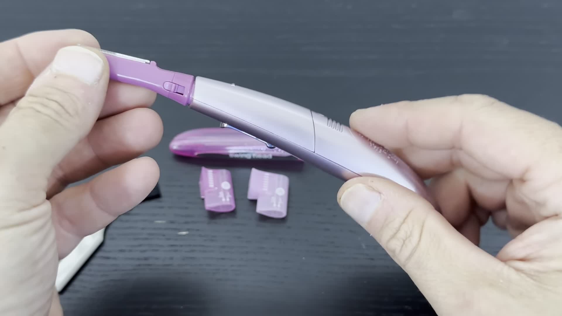 Close-up view of the trimmer itself