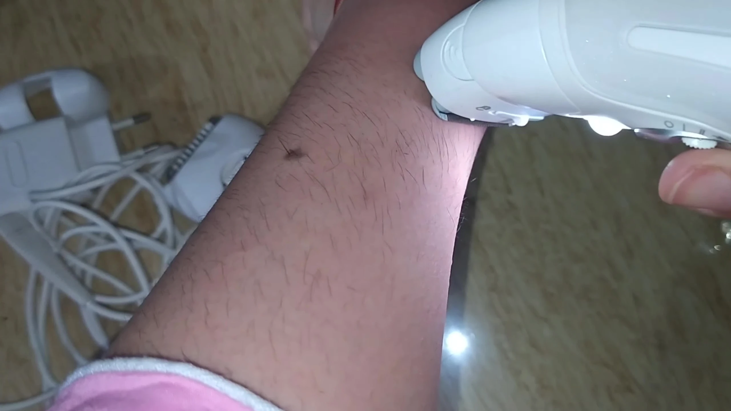 Final shot showcasing the epilator after testing