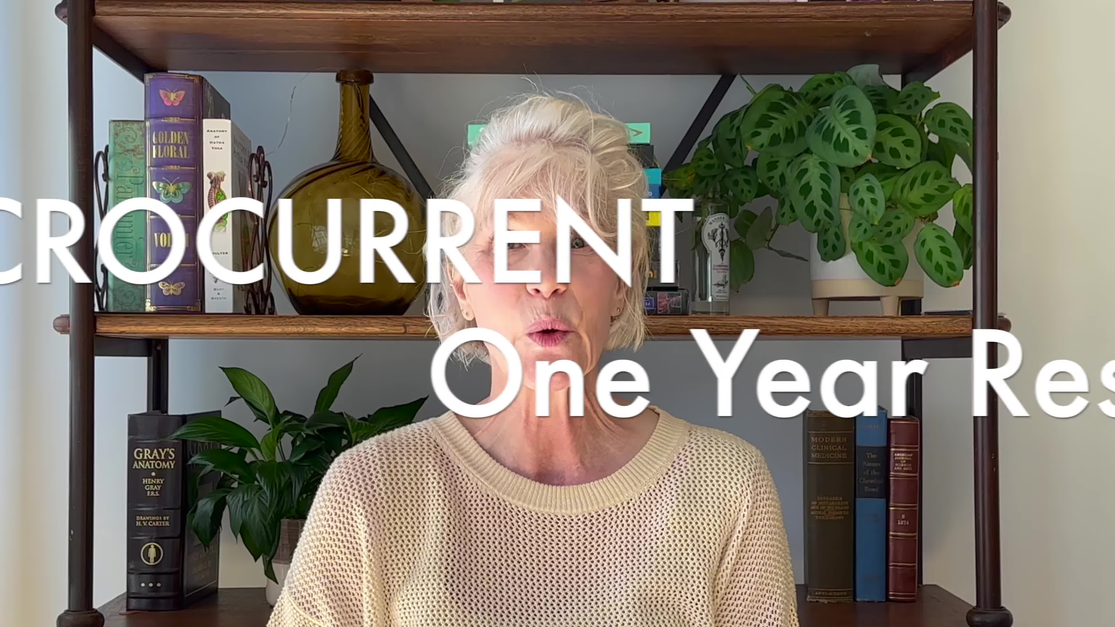 Screenshot showing the introduction of the 12-month microcurrent experiment.
