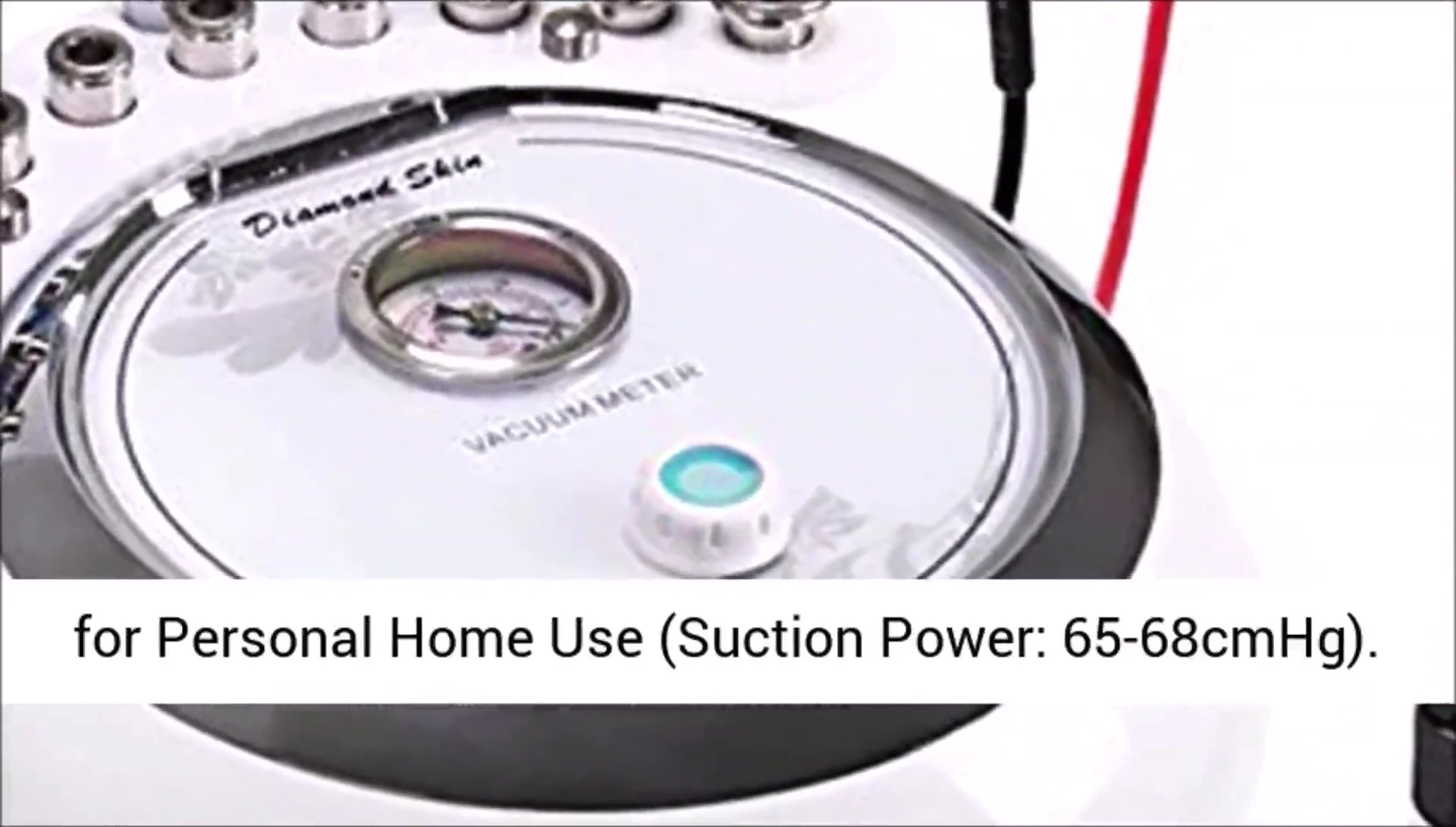Image highlighting the machine's suction power