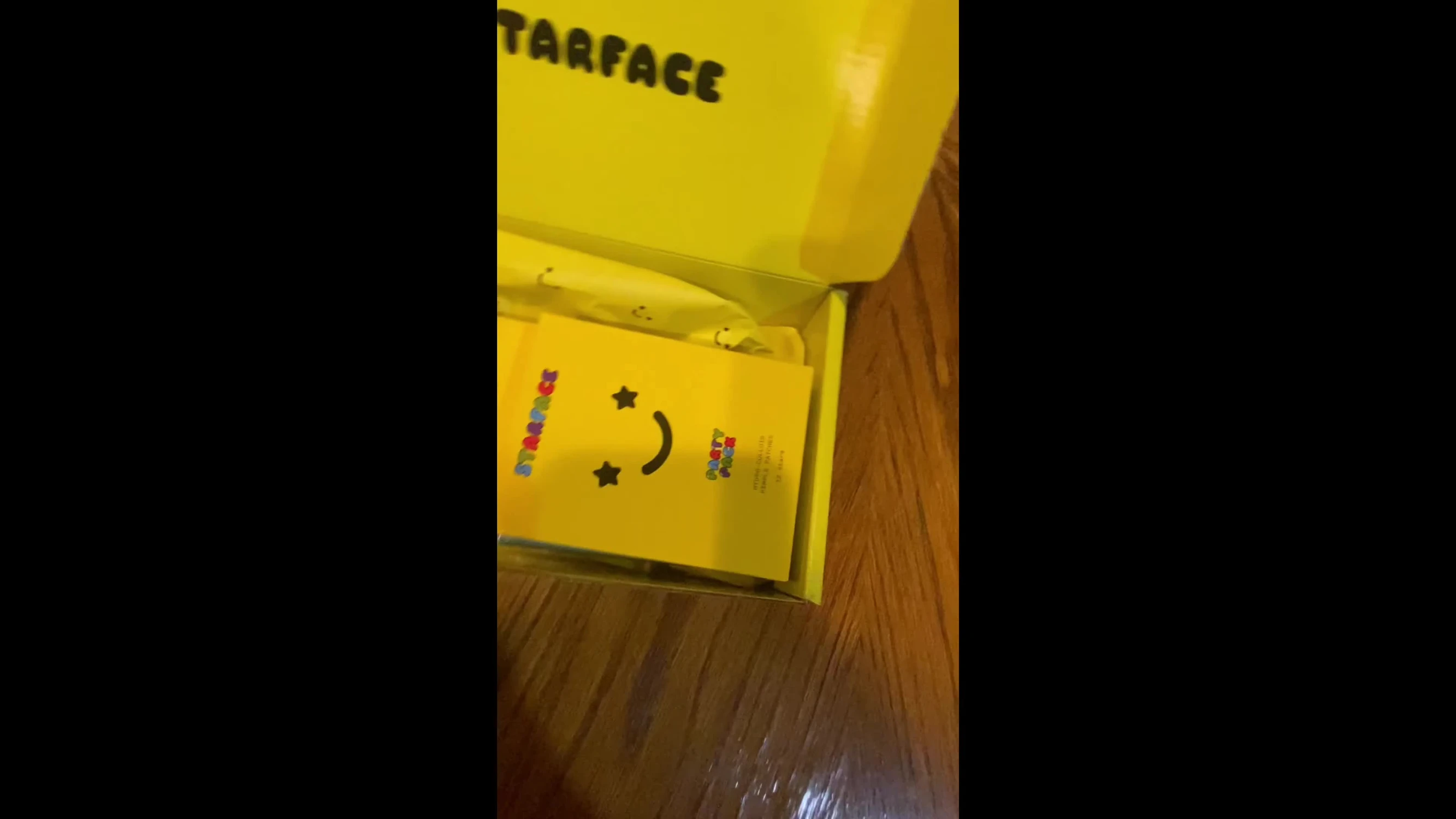 The multi-colored Starface package arrives