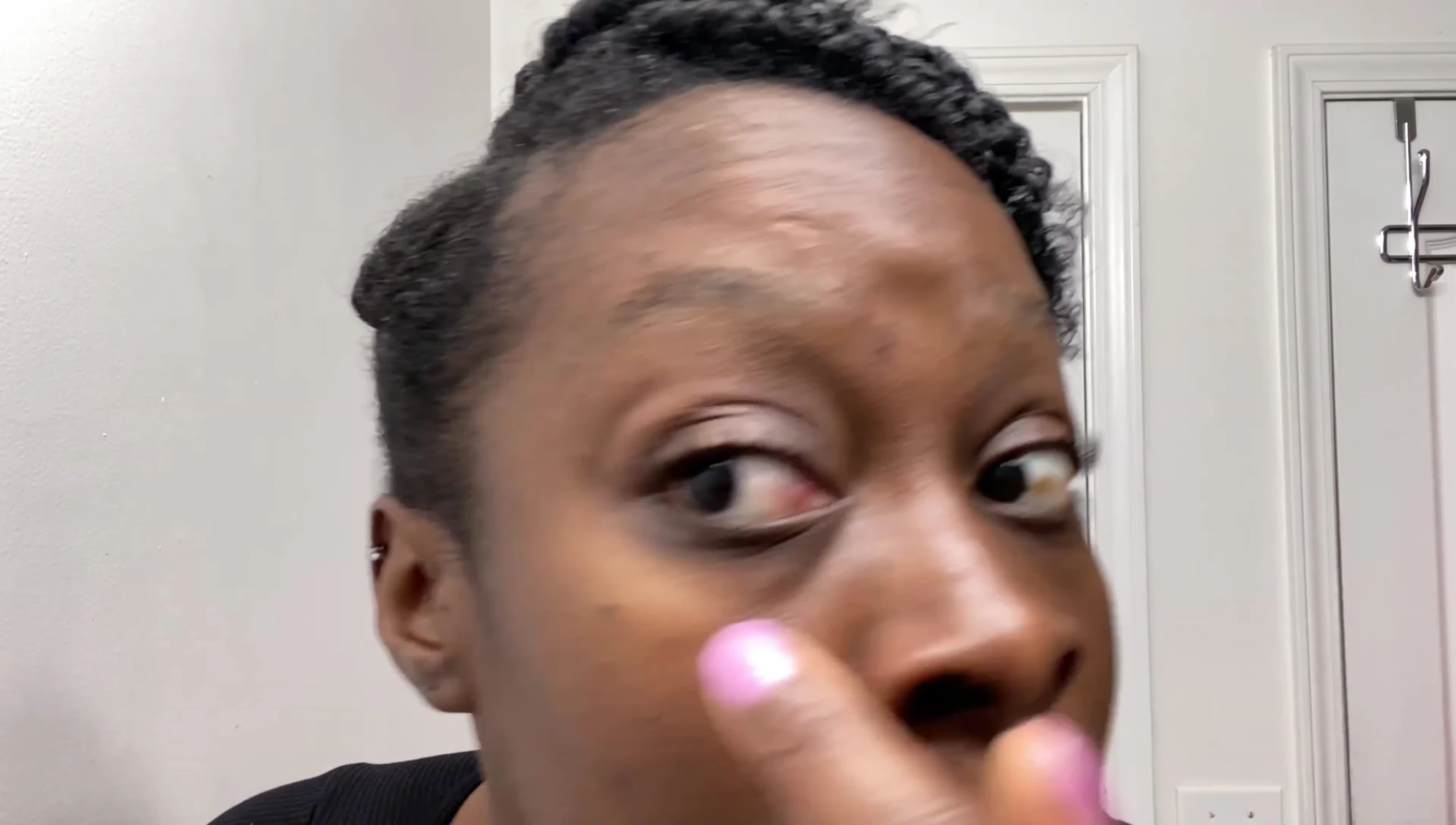 Final shot of the reviewer showing her clear skin