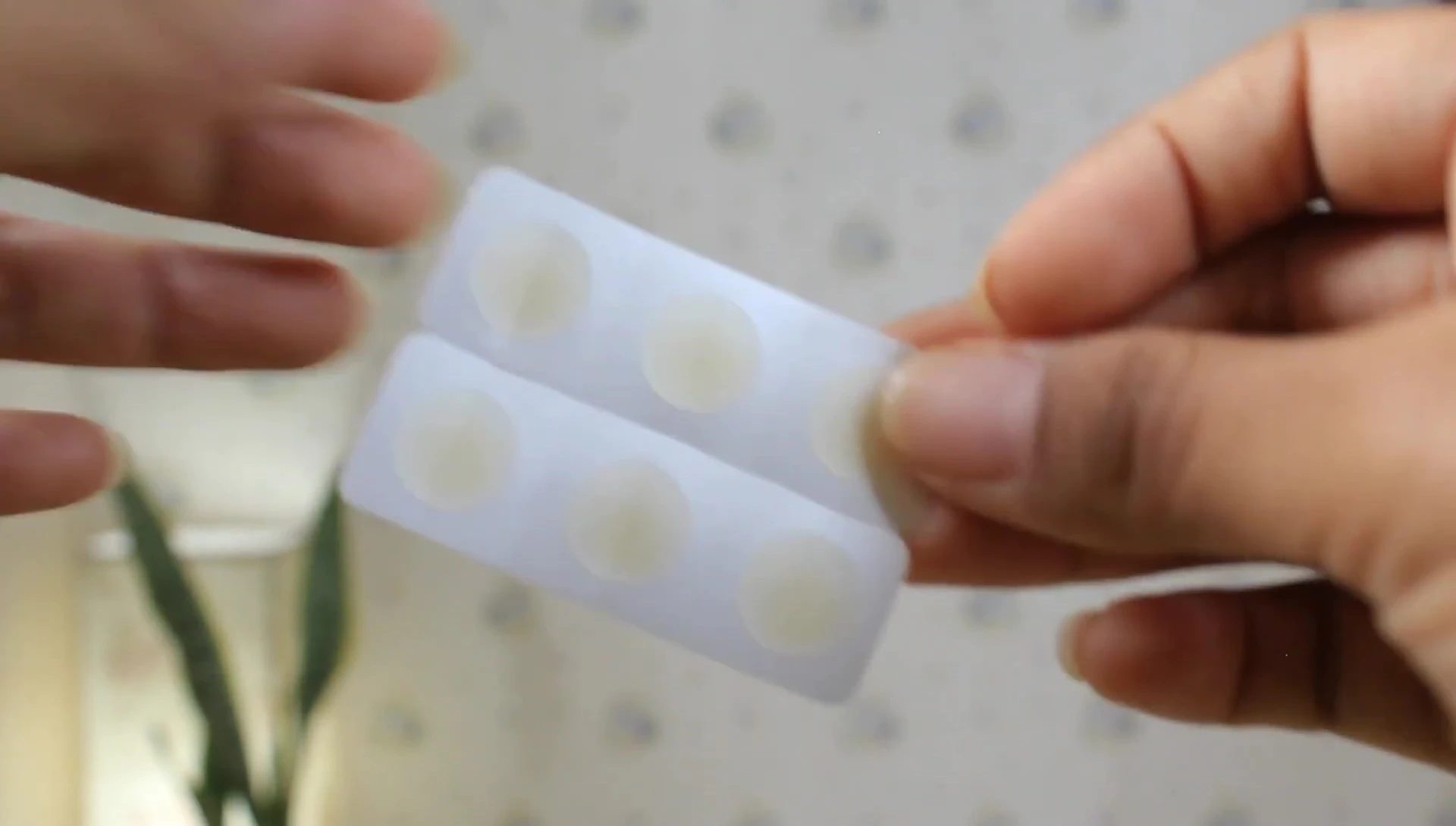 Demonstration of easily separating Derma Angel patches