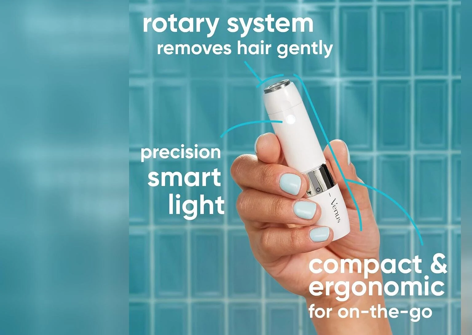 Close-up of the Gillette Venus Mini showcasing its sleek design.