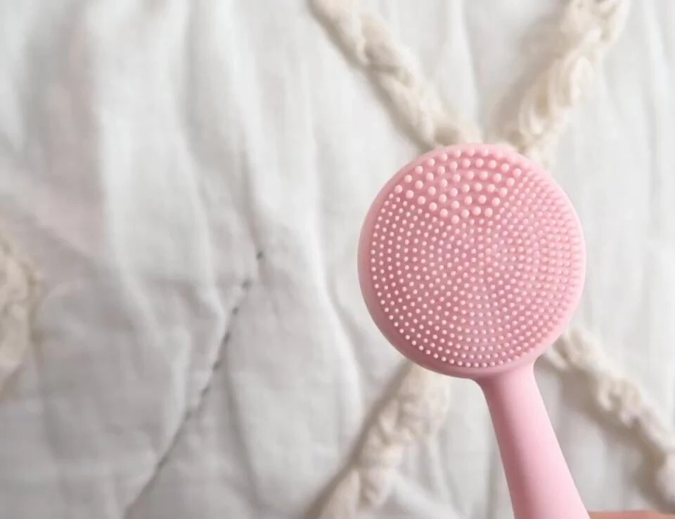 Close-up showcasing the soft silicone bristles of the PMD Clean.