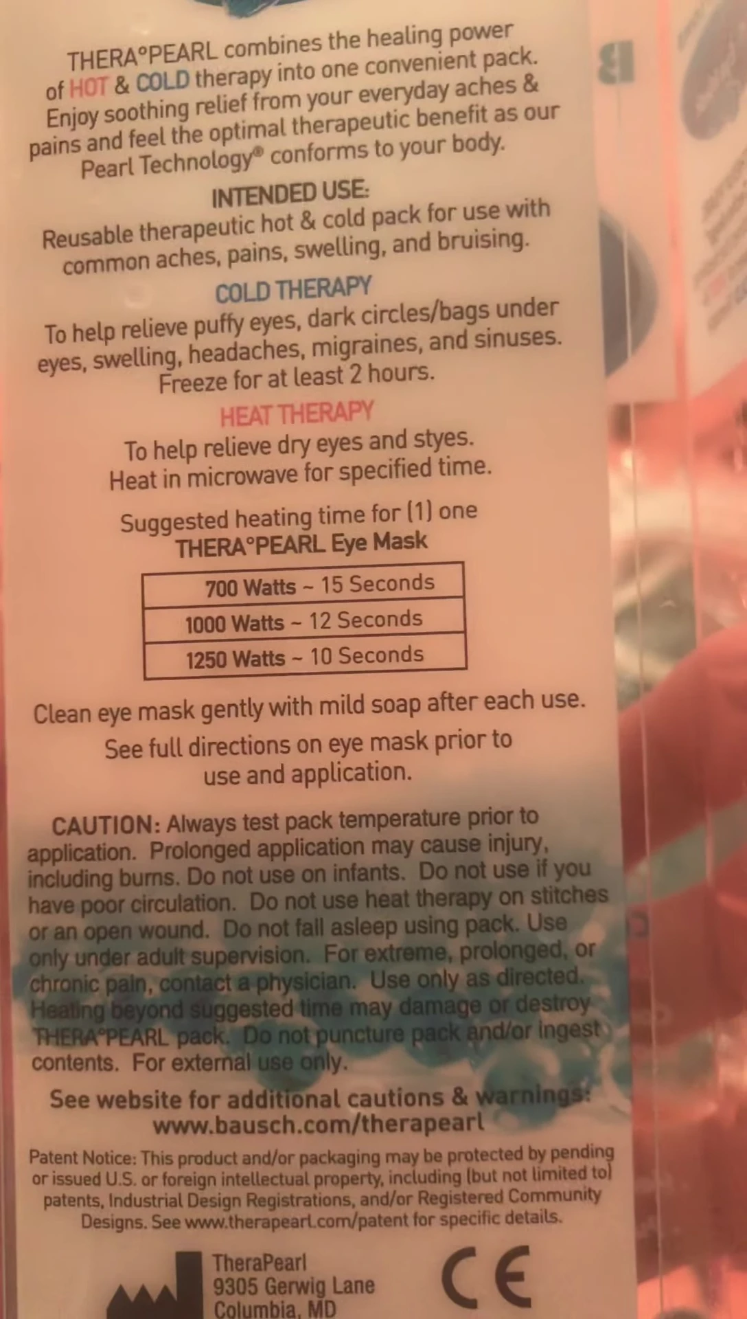 Instructions on cleaning the mask.