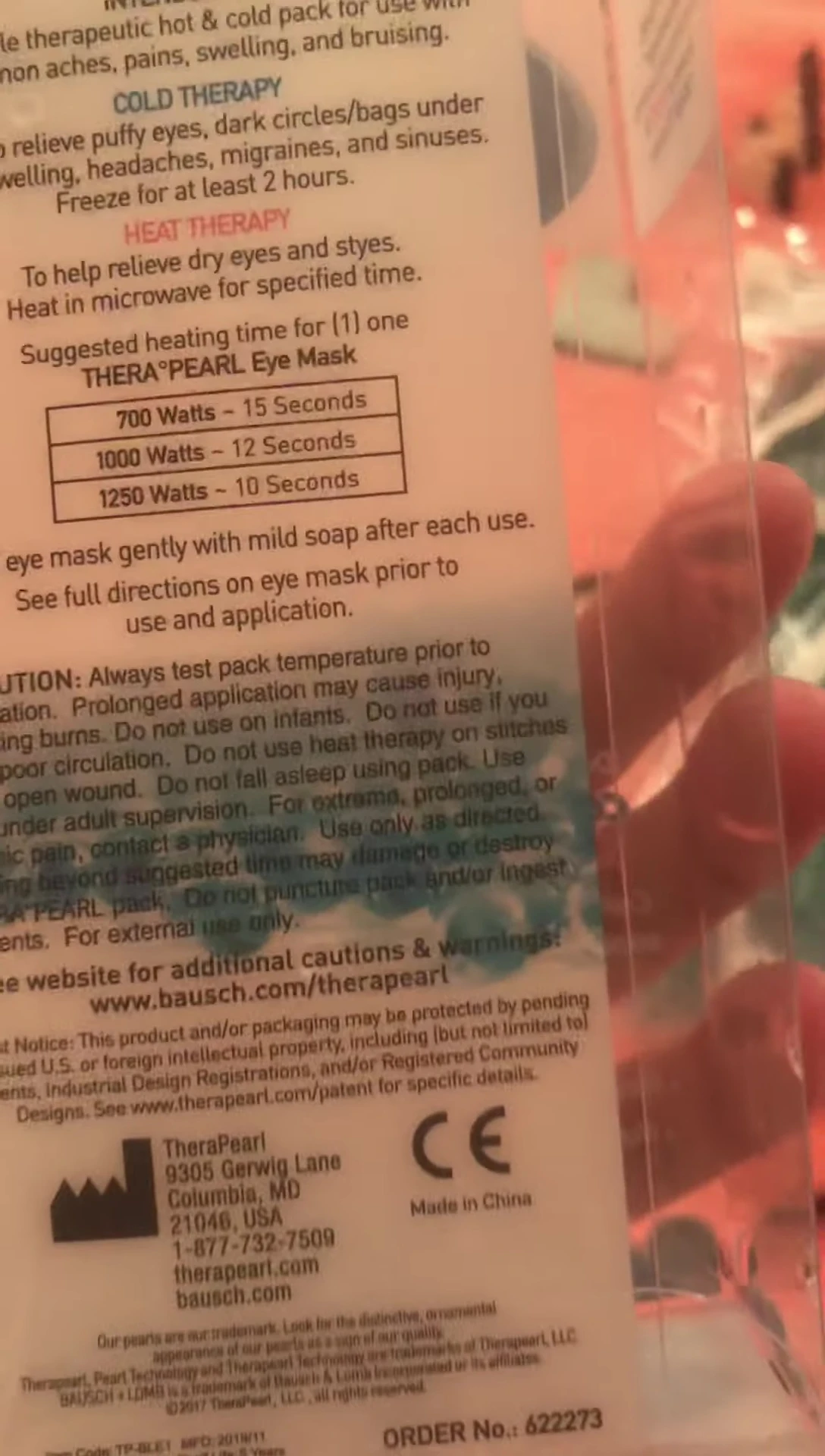 Safety warning about temperature and usage.