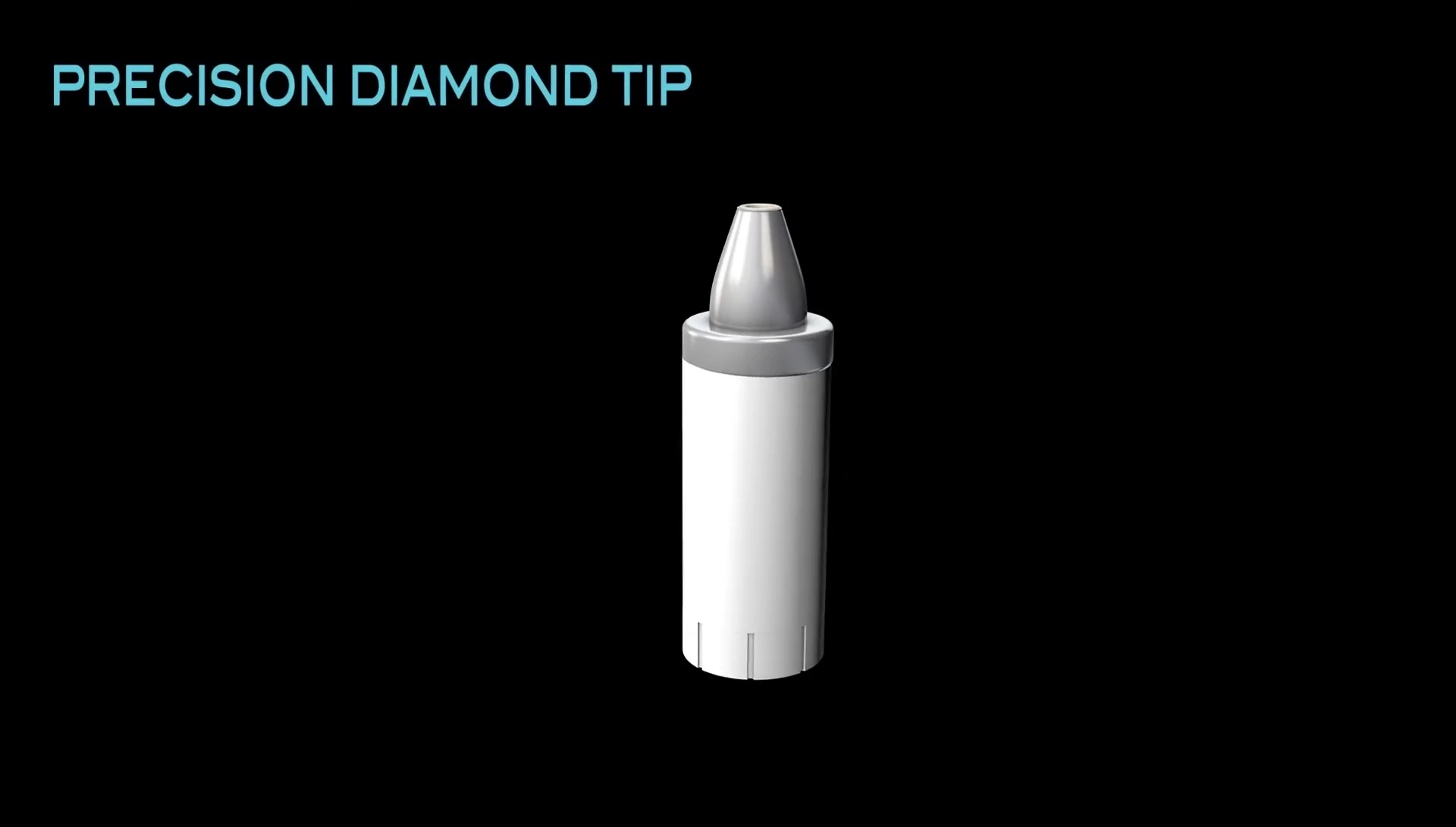 Close-up of the precision diamond tip